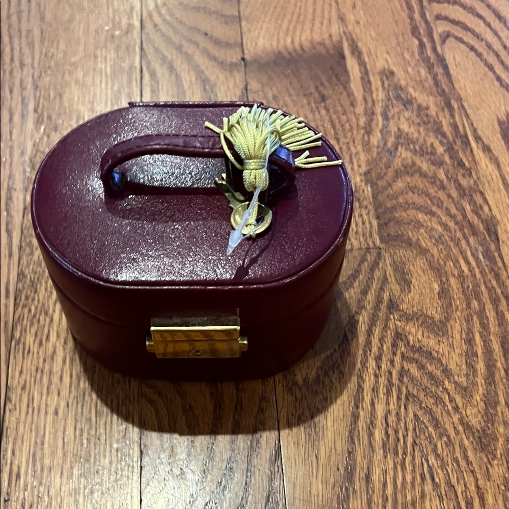 Elegant Burgundy Jewelry Case